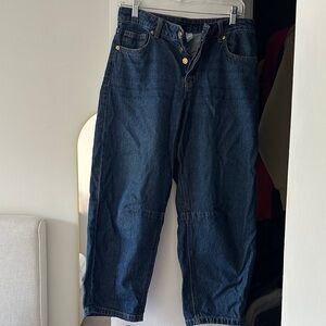 H&M Women's Barrel Cropped Jeans